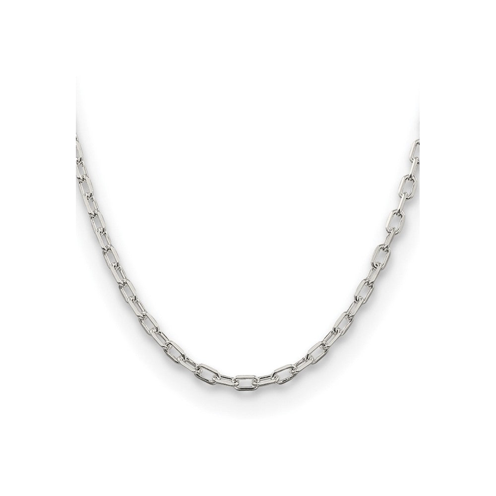 Sterling Silver 4.5mm Diamond-cut Long Link Cable Chain
