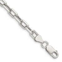 Sterling Silver 5.75mm Diamond-cut Long Link Cable Chain
