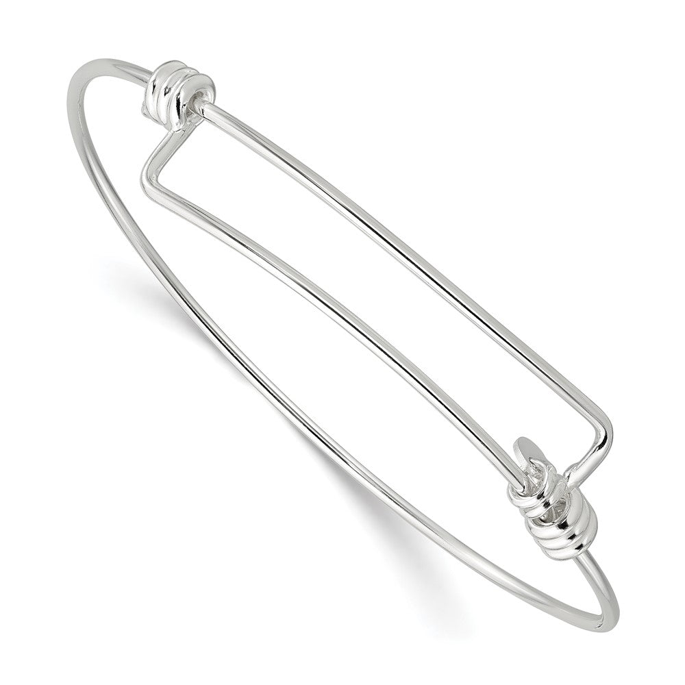 Sterling Silver Polished Expandable Slip-On Bangle