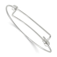 Sterling Silver Polished Expandable Slip-On Bangle