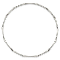 Sterling Silver Scalloped Slip-on Bangle