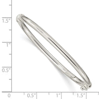 Sterling Silver Polished 3mm Hinged Baby Bangle