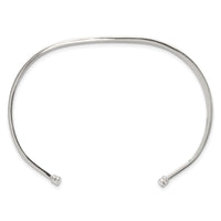 Sterling Silver with Black Rhodium Inlay Cuff Bangle