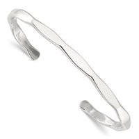 Sterling Silver Polished 5mm Cuff Bangle