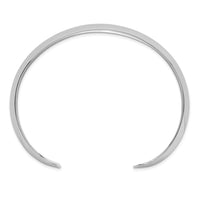 Sterling Silver Polished 15mm Domed Cuff Bangle