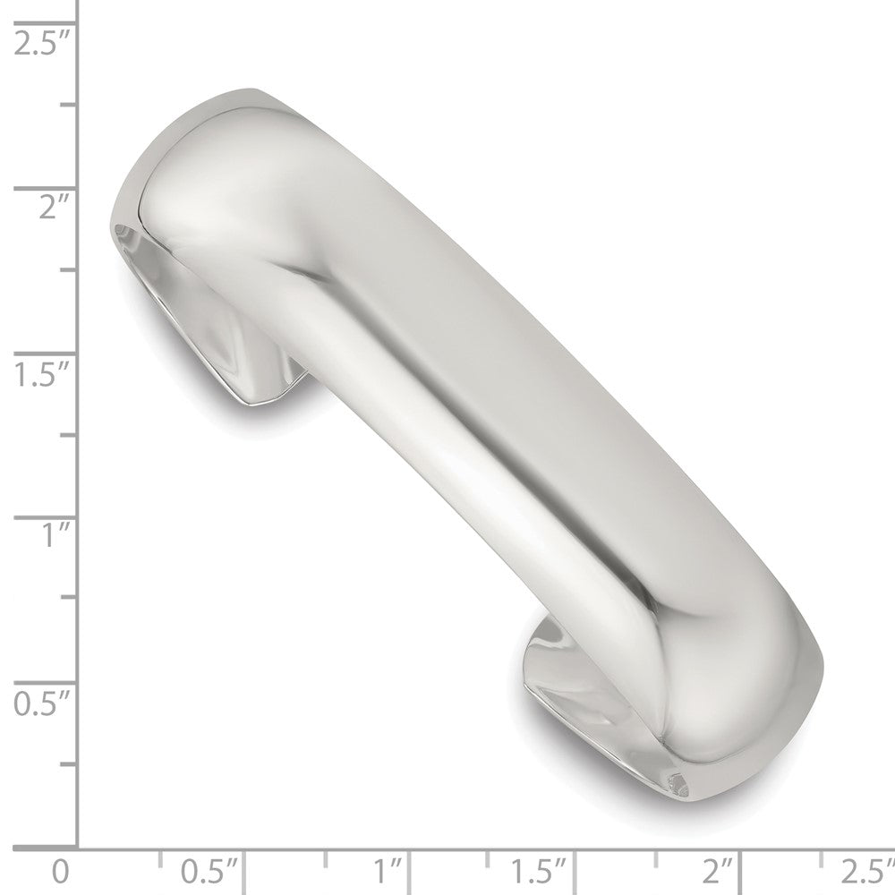 Sterling Silver Polished 15mm Domed Cuff Bangle