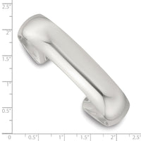 Sterling Silver Polished 15mm Domed Cuff Bangle