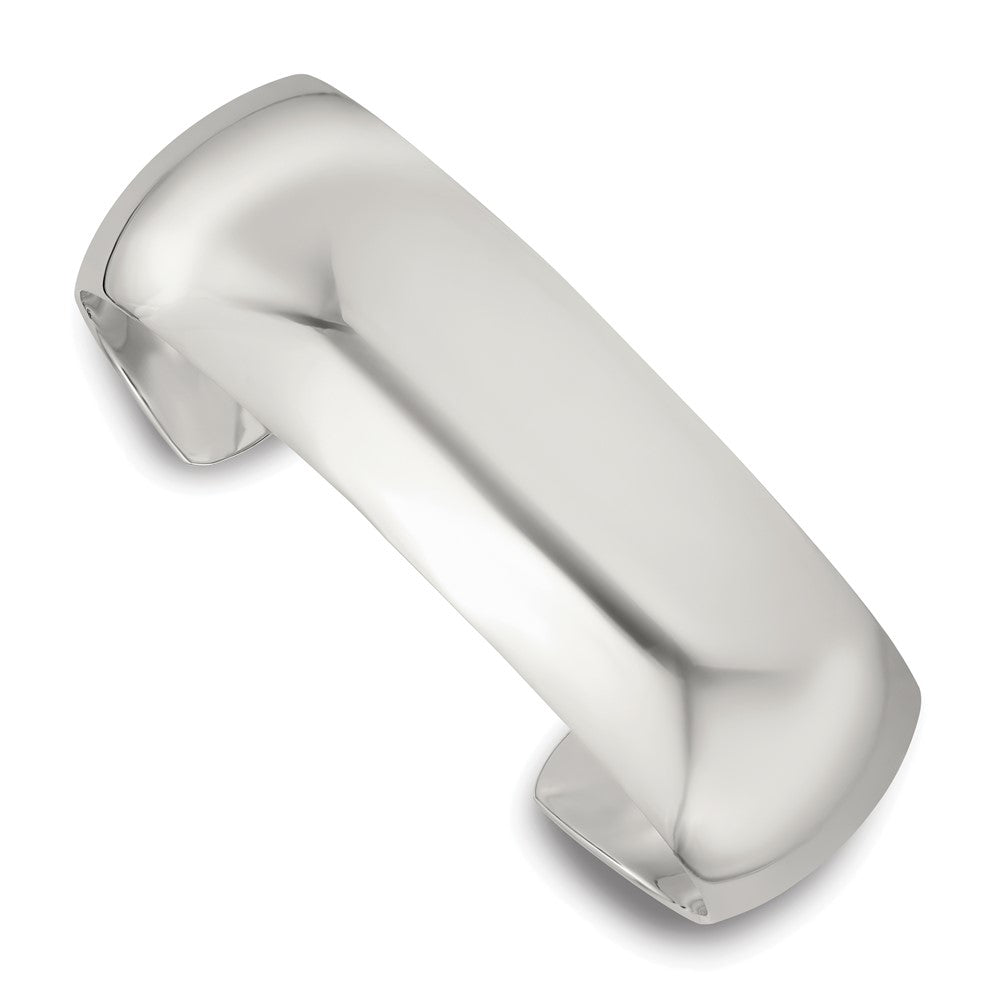 Sterling Silver Polished 20mm Domed Cuff Bangle