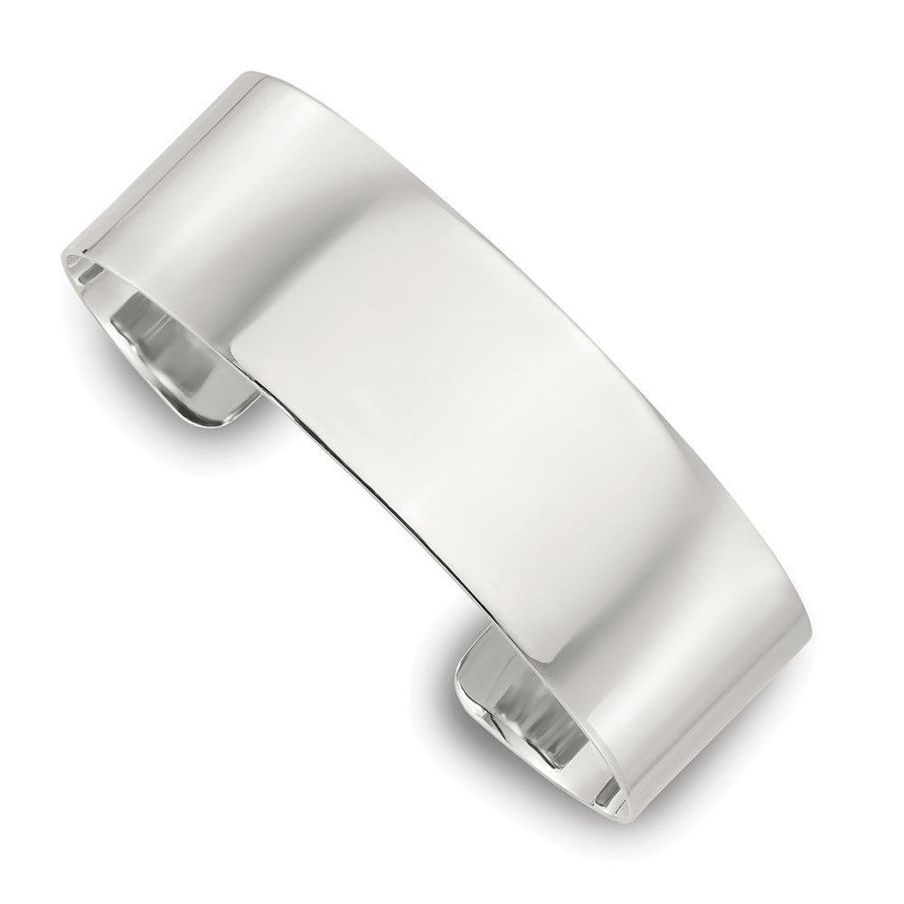 Sterling Silver Polished 20mm Flat Cuff Bangle