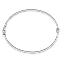 Sterling Silver RH-plated  Polished Textured Greek Key Hinged Bangle