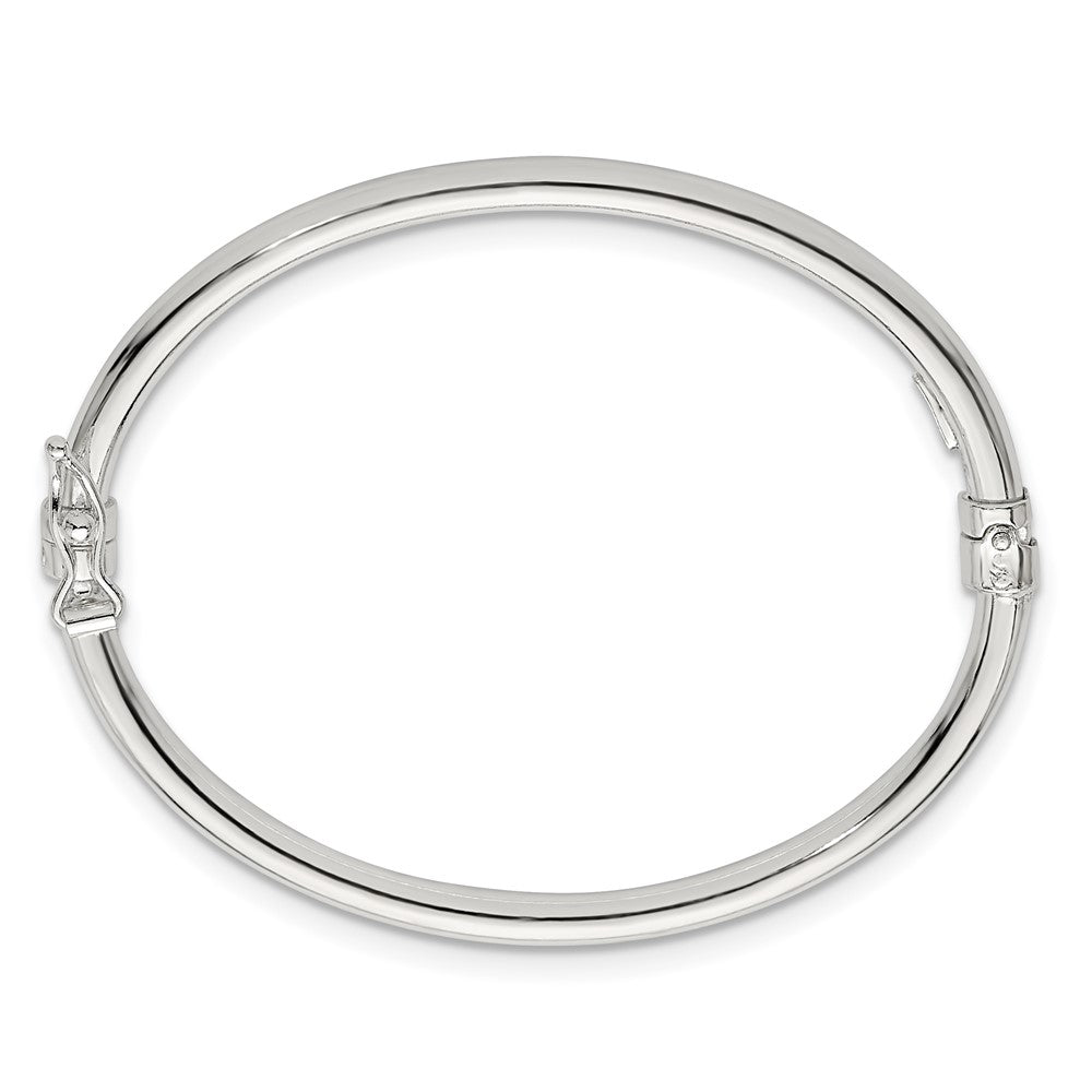 Sterling Silver Polished Hinged Baby Bangle