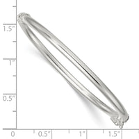 Sterling Silver Polished Hinged Baby Bangle
