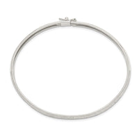 Sterling Silver Laser and Diamond-cut 6.5mm Flexible Bangle