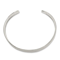 Sterling Silver Concave 10mm Cuff Bangle