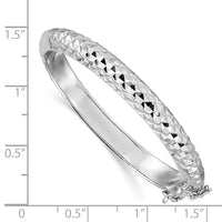 SS RH-plated Polished & D/C 5.5mm w/ Safety Hinged Children's Bangle