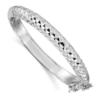 SS RH-plated Polished & D/C 5.5mm w/ Safety Hinged Children's Bangle