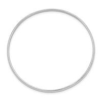 Sterling Silver RH-plated Polished 2mm Slip-on Youth Bangle Bracelet
