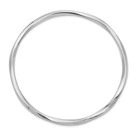 Sterling Silver Rhodium-plated 3.50mm Slip-on Bangle