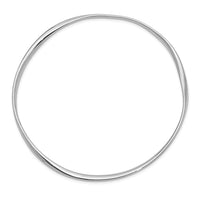 Sterling Silver Rhodium-plated 2.25mm Silp-on Bangle