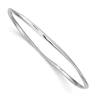 Sterling Silver Rhodium-plated 2.25mm Silp-on Bangle