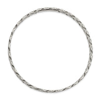 Sterling Silver Antiqued 5.25mm Slip-on Bangle