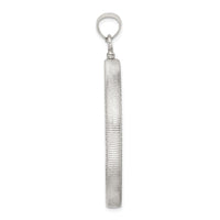 Sterling Silver 39.4 x 3.1mm 1 oz. Screw Top Coin Diamond-cut Bezel Pendant