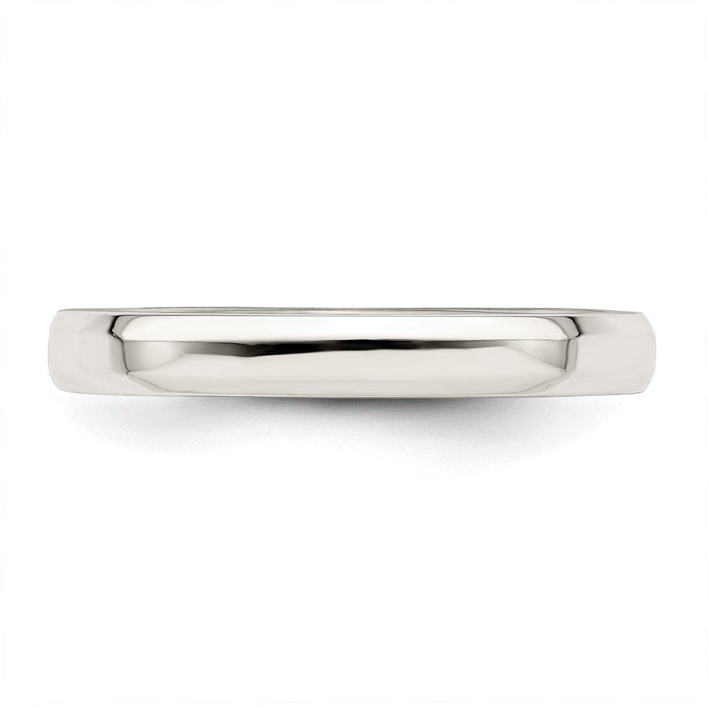 Sterling Silver 3mm Bevel Edge Size 7 Band