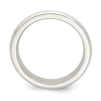 Sterling Silver 4mm Bevel Edge Size 9 Band