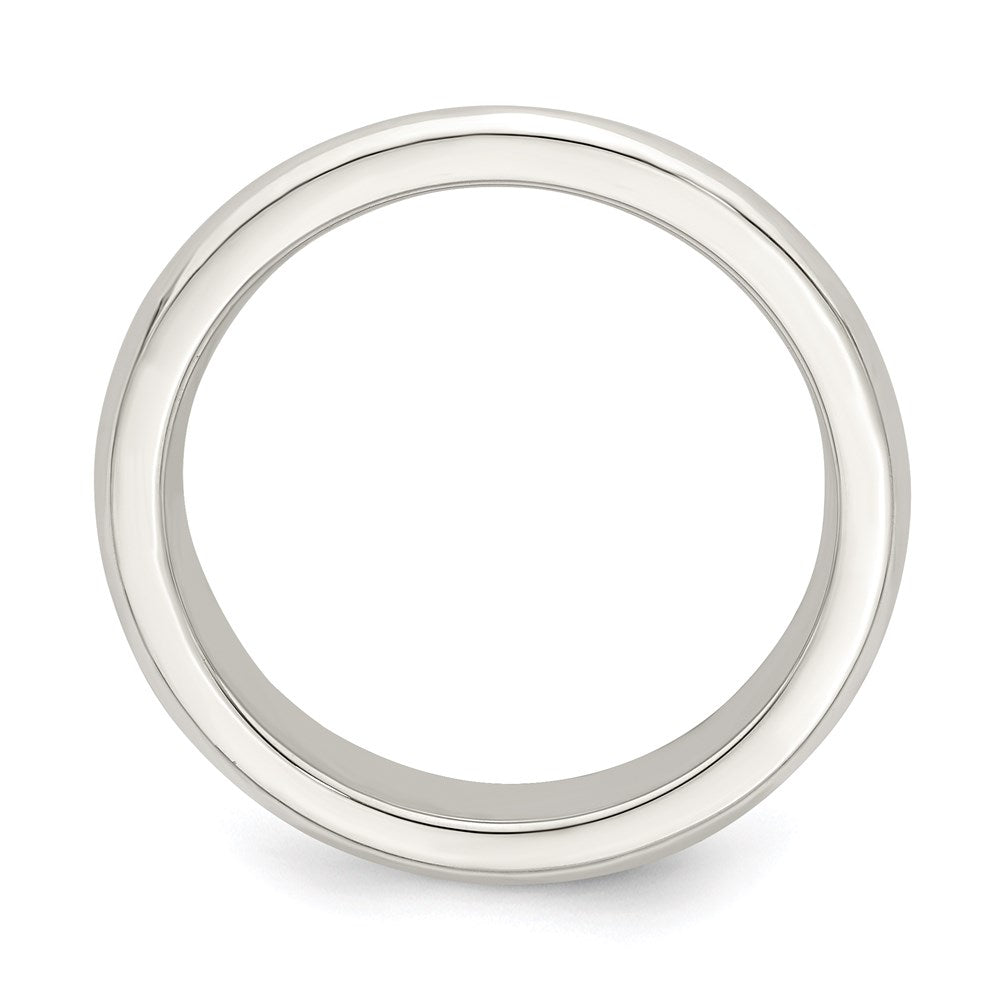 Sterling Silver 4mm Bevel Edge Size 8.5 Band