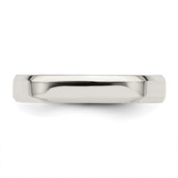 Sterling Silver 4mm Bevel Edge Size 4 Band