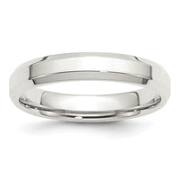 Sterling Silver 4mm Bevel Edge Size 7 Band