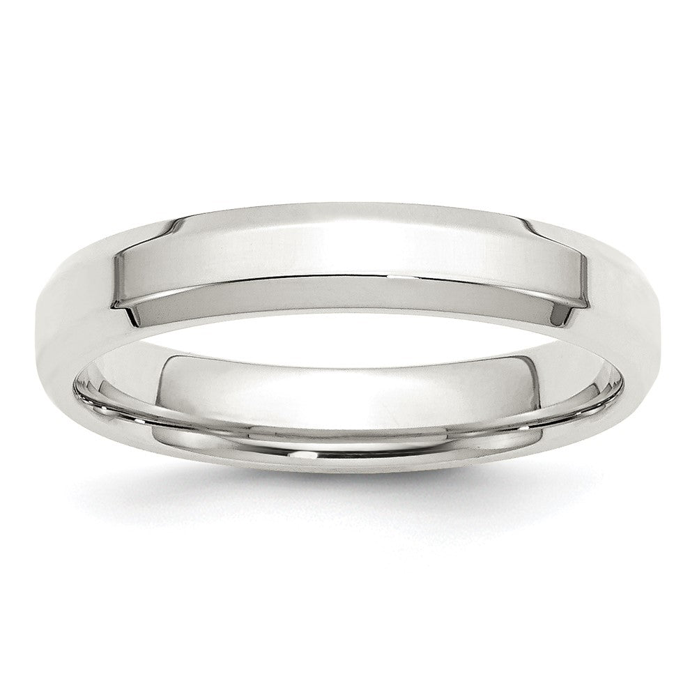 Sterling Silver 4mm Bevel Edge Size 9 Band