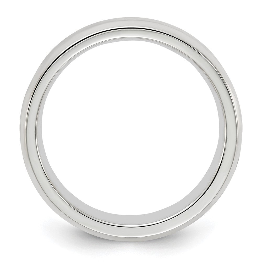 Sterling Silver 5mm Bevel Edge Size 10.5 Band