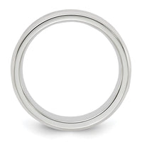 Sterling Silver 5mm Bevel Edge Size 10.5 Band