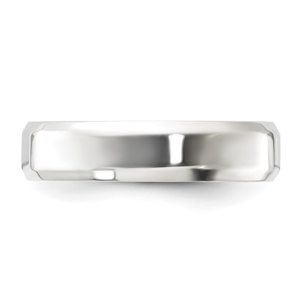 Sterling Silver 5mm Bevel Edge Size 13 Band