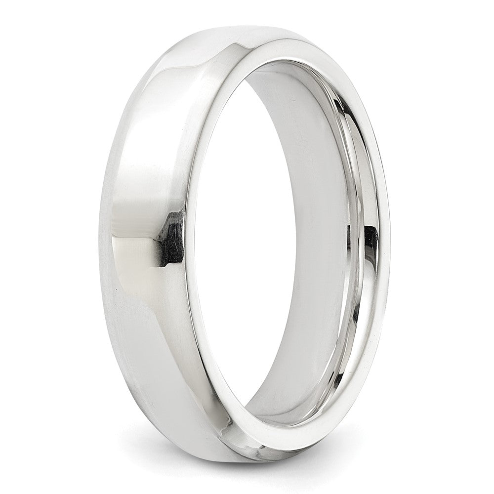Sterling Silver 5mm Bevel Edge Size 12.5 Band