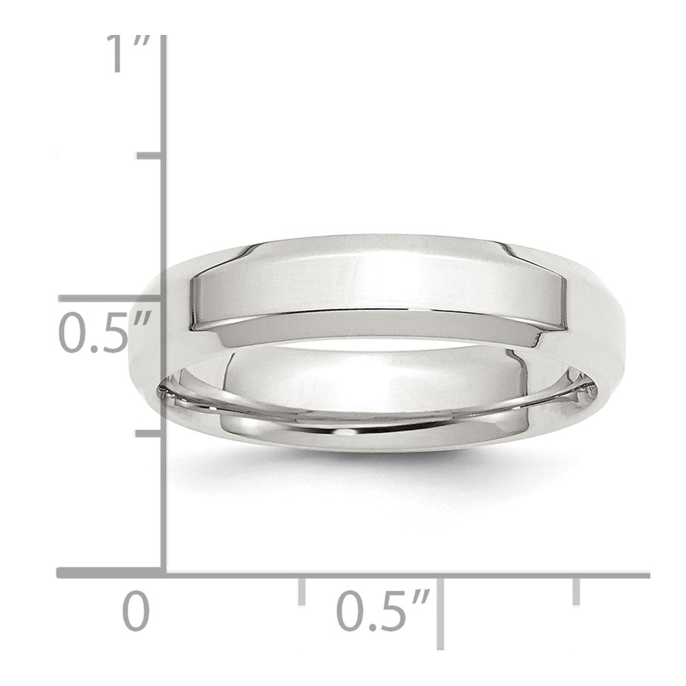 Sterling Silver 5mm Bevel Edge Size 13 Band