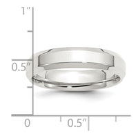 Sterling Silver 5mm Bevel Edge Size 11.5 Band