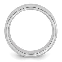 Sterling Silver Rhodium-plated 6mm Bevel Edge Size 4.5 Band