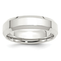 Sterling Silver 6mm Bevel Edge Size 11 Band
