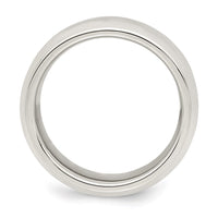 Sterling Silver 7mm Bevel Edge Size 10 Band