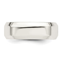 Sterling Silver 7mm Bevel Edge Size 9 Band
