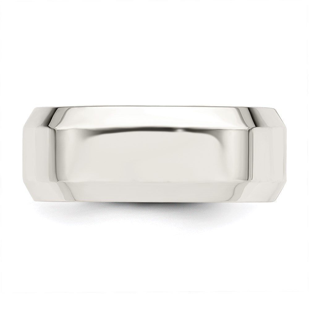Sterling Silver 8mm Bevel Edge Size 4.5 Band