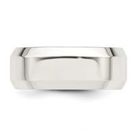 Sterling Silver 8mm Bevel Edge Size 10.5 Band