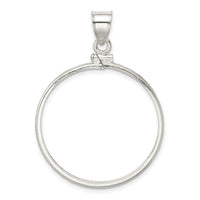 Sterling Silver 30.5 x 2.1mm $0.50 Screw Top Coin Polished Bezel Pendant