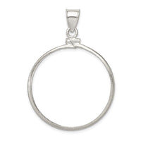 Sterling Silver 30.5 x 2.1mm $0.50 Screw Top Coin Polished Bezel Pendant
