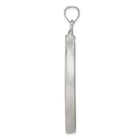 Sterling Silver 40.6 x 3.1mm Screw Top Coin Polished Bezel Pendant