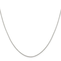 Sterling Silver Rhodium-plated .8mm 8 Sided Box Chain