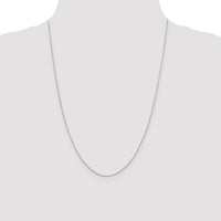 Sterling Silver Rhodium-plated .8mm 8 Sided Box Chain