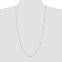 Sterling Silver Rhodium-plated .8mm 8 Sided Box Chain